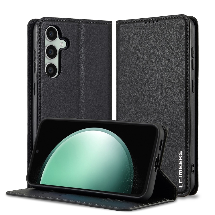 

For Samsung Galaxy S24 5G LC.IMEEKE L1 Series Frosted Fine Texture PU Phone Case(Black)