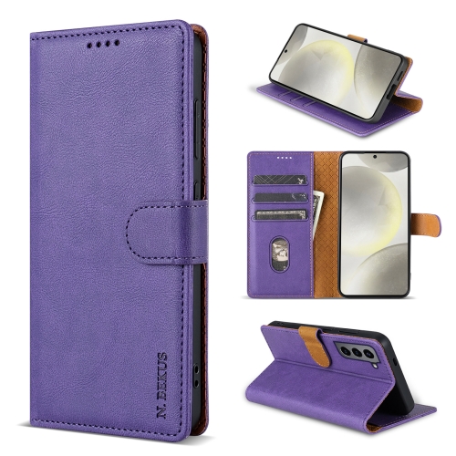 

For Samsung Galaxy S21+ 5G N.BEKUS CSJ-P1 Solid Color Leather Phone Case(Purple)