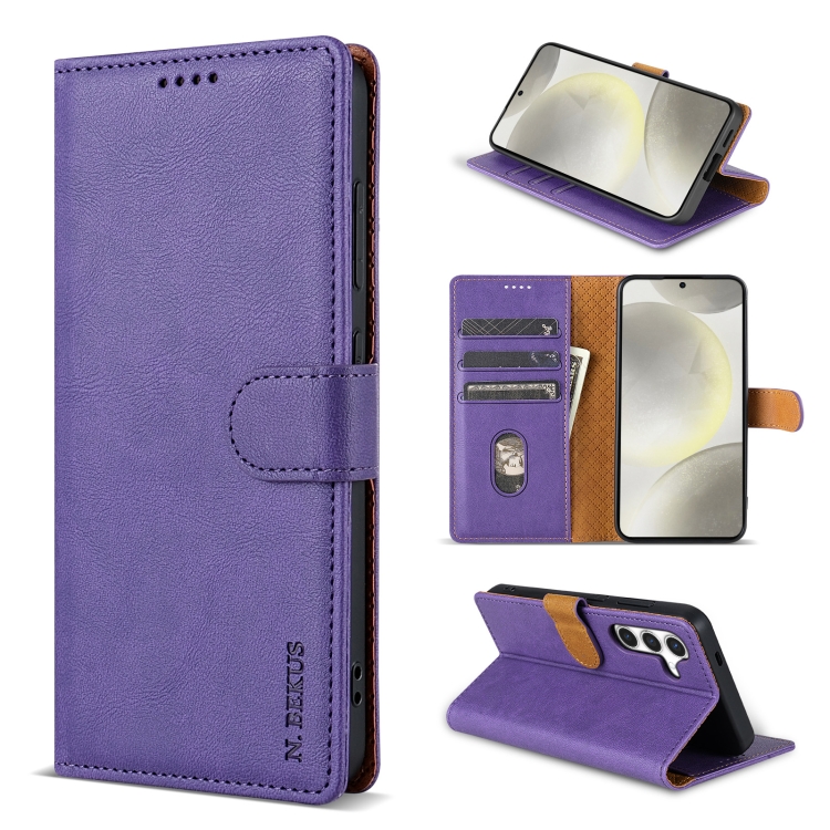 

For Samsung Galaxy S24+ 5G N.BEKUS CSJ-P1 Solid Color Leather Phone Case(Purple)