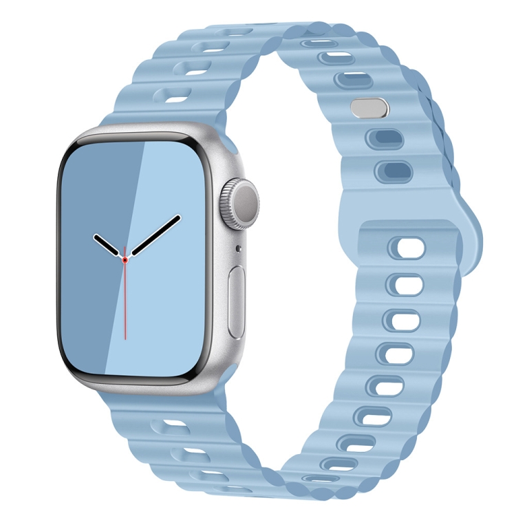 HOT Blue Cloud Silver Blue Apple Watch Silver Colour For Apple