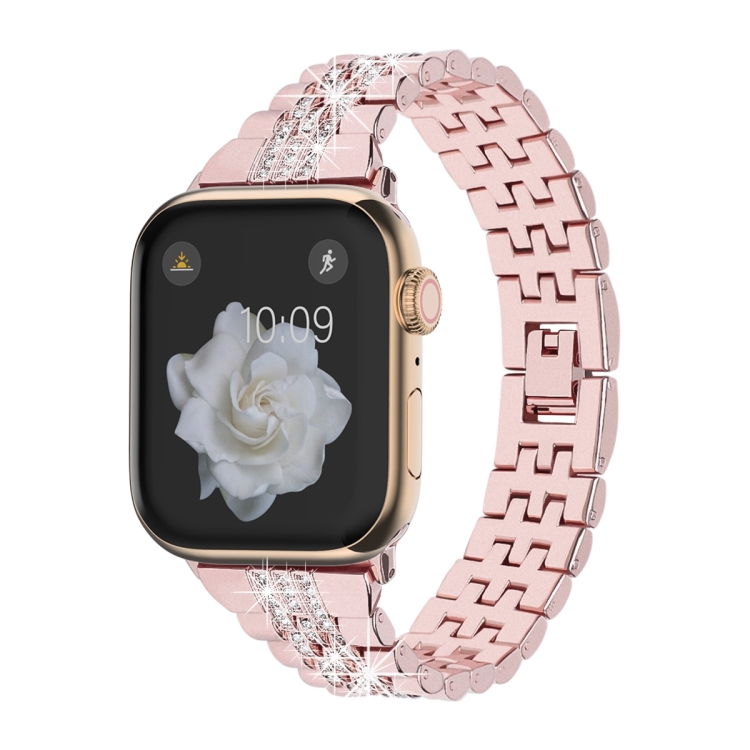 For Apple Watch Series 42mm Bling Diamond Chain Metal Watch