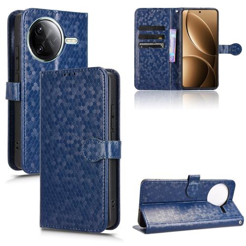 

For Redmi K80 / K80 Pro Honeycomb Dot Texture Leather Phone Case(Blue)