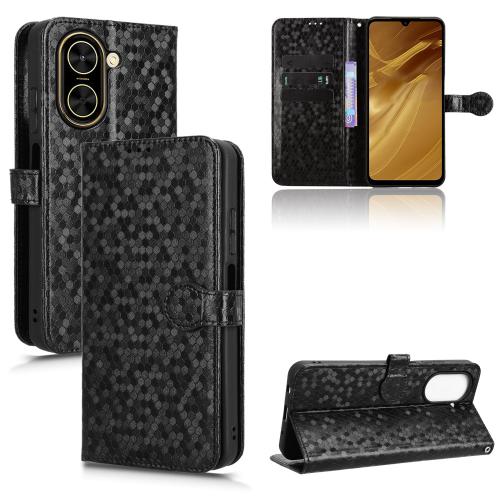 

For Redmi A5 4G 173.3mm Honeycomb Dot Texture Leather Phone Case(Black)