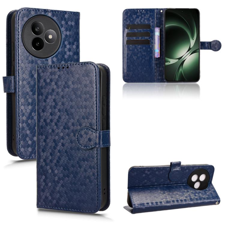 

For Redmi K80 Ultra Honeycomb Dot Texture Leather Phone Case(Blue)