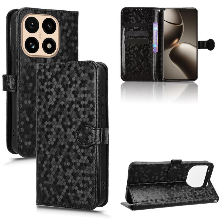 

For Xiaomi 15T 5G Honeycomb Dot Texture Leather Phone Case(Black)