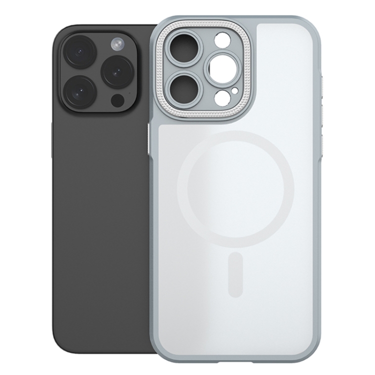 

For iPhone 15 Pro Max Bodyguard MagSafe Magnetic Phone Case(Grey)