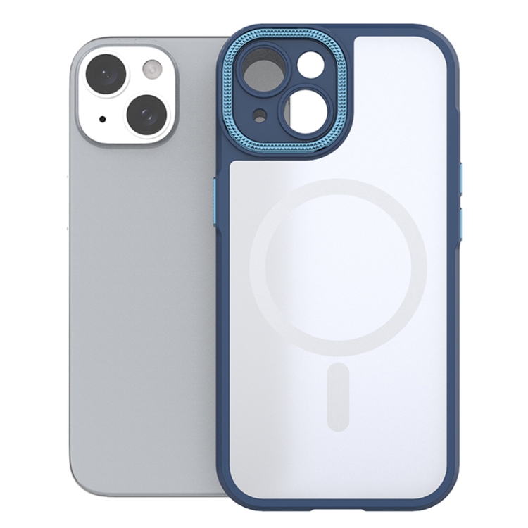 

For iPhone 15 Plus Bodyguard MagSafe Magnetic Phone Case(Blue)