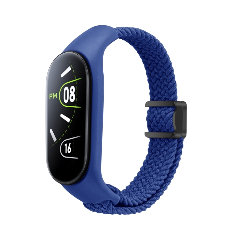

For Xiaomi Mi Band 7 / 6 / 5 / 4 / 3 Nylon Braided Loop Magnetic Buckle Integrated Watch Band(Blue)
