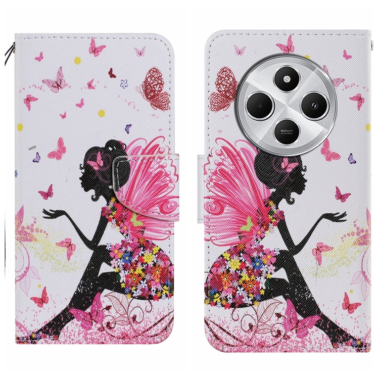 

For Redmi 14C 4G Colored Drawing Pattern Leather Phone Case(Dancing Girl)