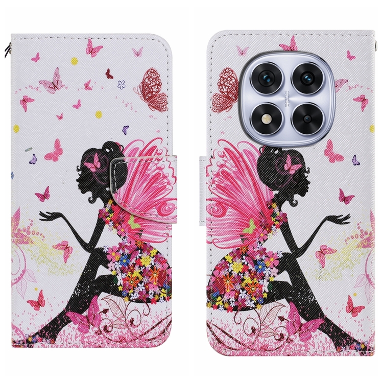 

For Redmi Note 14 Pro 5G Colored Drawing Pattern Leather Phone Case(Dancing Girl)