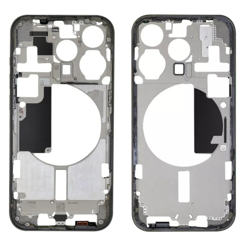 

For iPhone 15 Pro Middle Frame Bezel Plate with Side Keys + Card Tray, Version:China Version(Black)