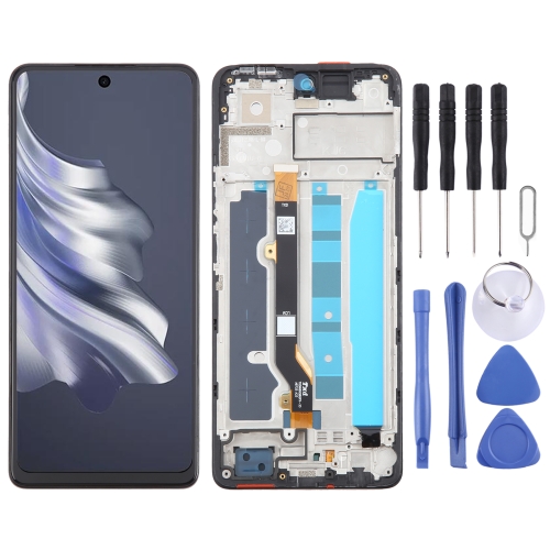 

For Tecno Spark 20 Pro 4G KJ6 OEM LCD Screen Digitizer Full Assembly With Frame