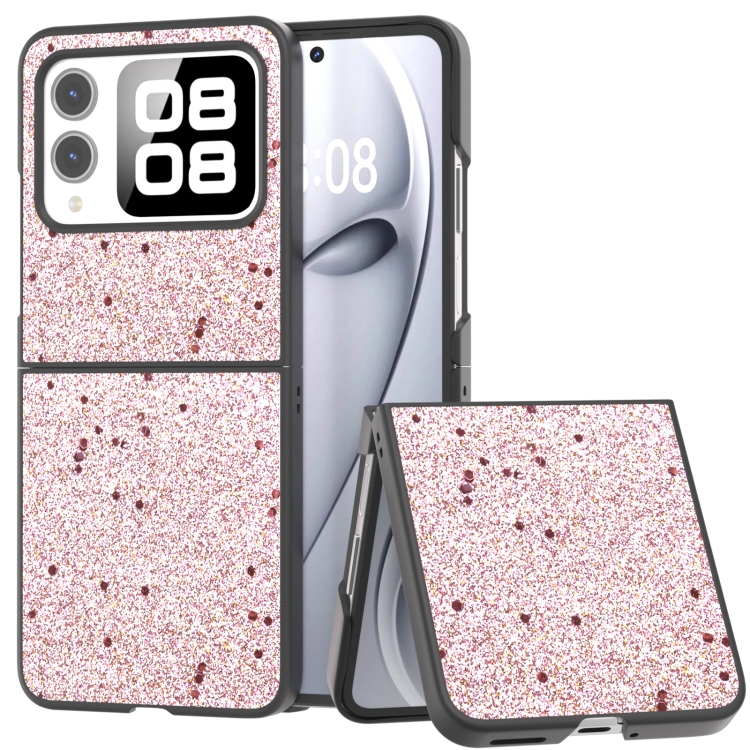 

For Huawei nova Flip Glitter Full Coverage PU + PC Phone Case(Pink)