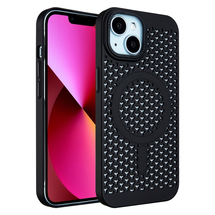 

For iPhone 13 Ice Feeling Cooling MagSafe Magnetic Phone Case(Black)