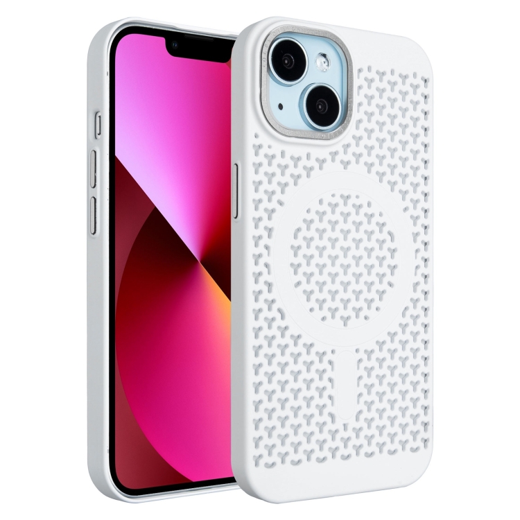

For iPhone 13 Ice Feeling Cooling MagSafe Magnetic Phone Case(White)