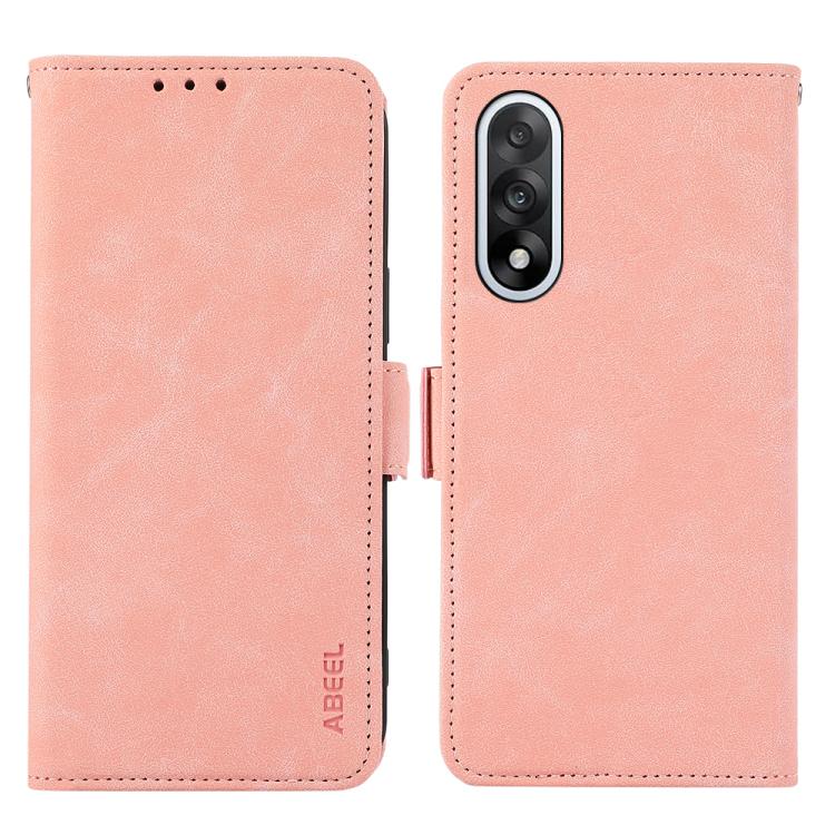 

For OnePlus Nord 5 / Ace 5 Ultra ABEEL Frosted Magnetic RFID Leather Phone Case(Pink)