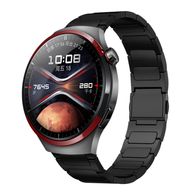 

22mm I-shaped Magnetic Buckle Pure Titanium Watch Band(Black)