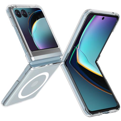 

For Motorola Razr 60 / Razr 2025 Clear Acrylic PC MagSafe Phone Case(Transparent)