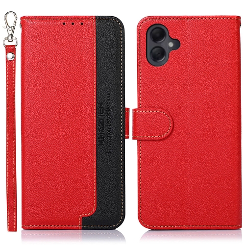 

For Samsung Galaxy A06 4G KHAZNEH Litchi Texture Leather RFID Phone Case(Red)