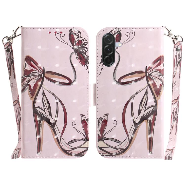 

For Samsung Galaxy A57 5G 3D Colored Horizontal Flip Leather Phone Case(Butterfly High-heeled)