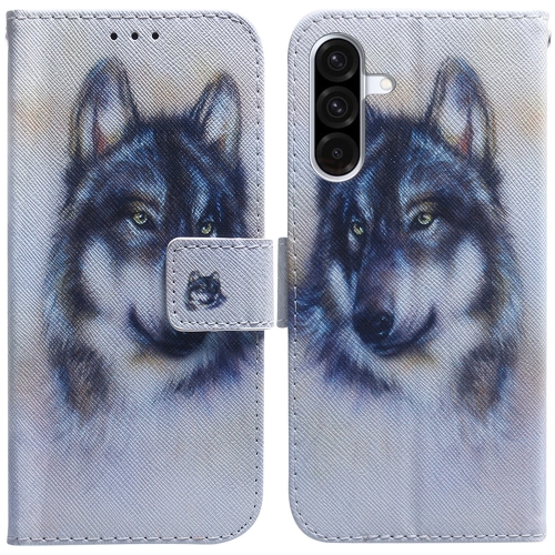 

For Samsung Galaxy A36 5G / A56 5G Coloured Drawing Flip Leather Phone Case(White Wolf)