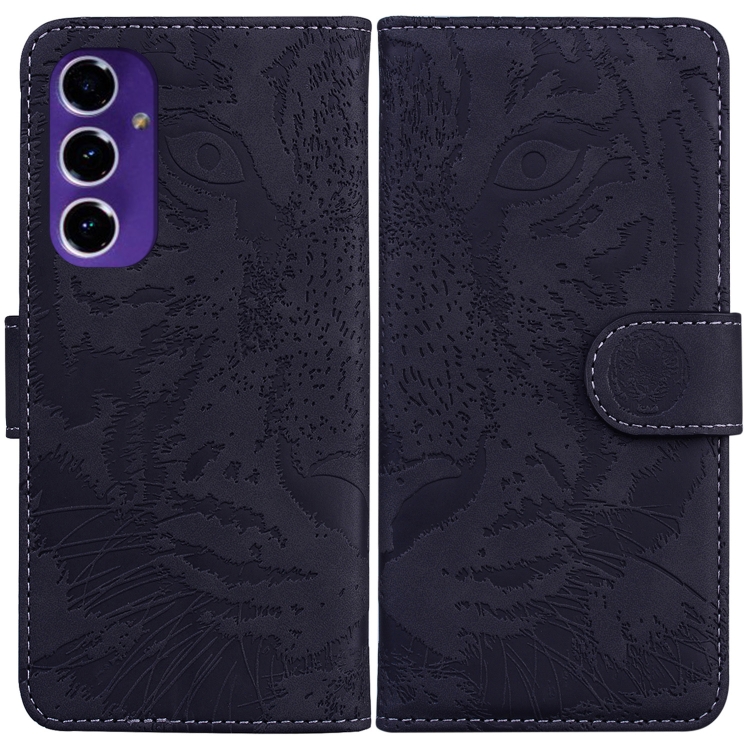 

For Samsung Galaxy A16 5G Tiger Embossing Pattern Flip Leather Phone Case(Black)