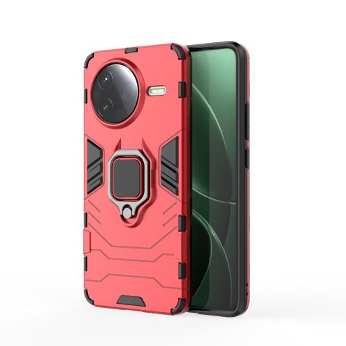 

For Redmi K80 Shockproof PC + TPU Holder Phone Case(Red)