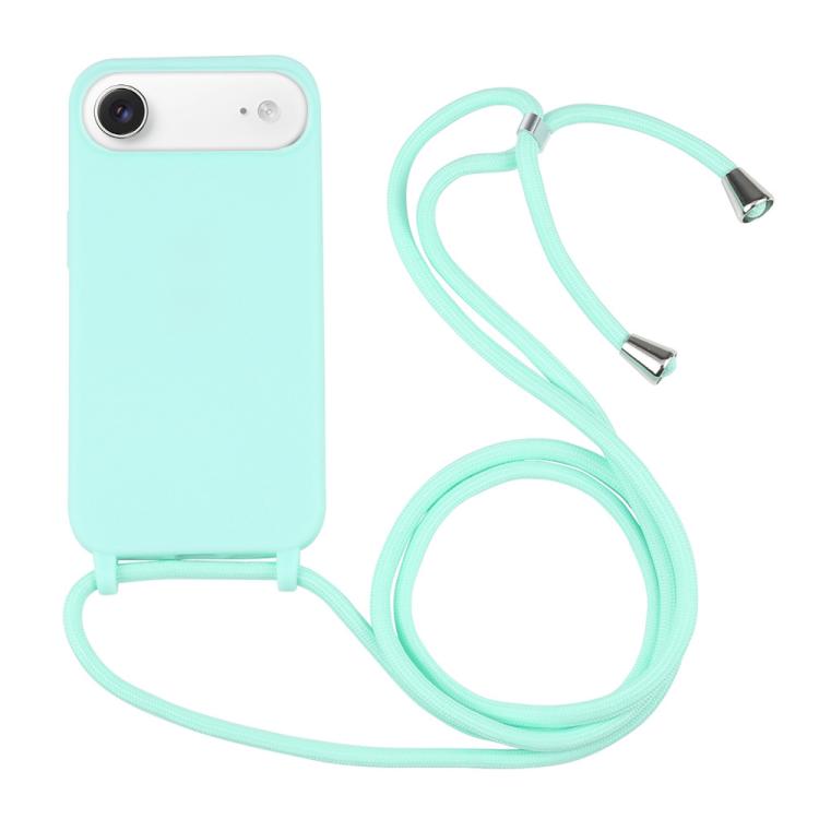 

Candy Colors TPU Protective Phone Case with Lanyard For iPhone Air(Mint Green)