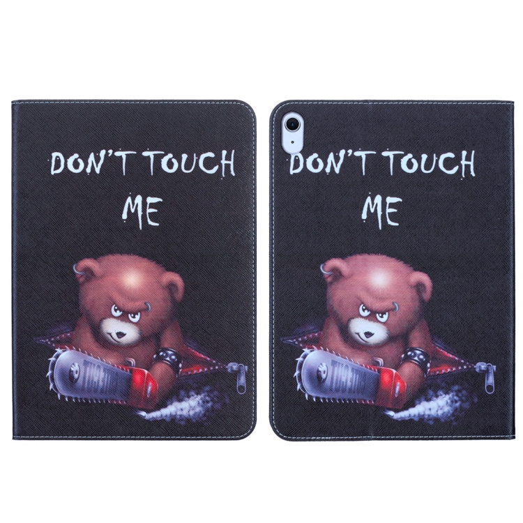 

For iPad Air 13 2024 Colored Drawing Leather Tablet Case(Bear)