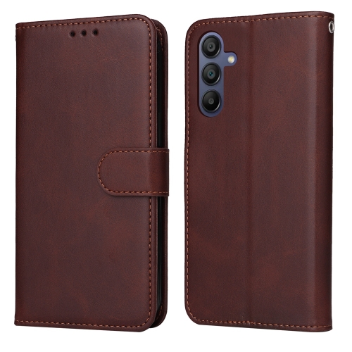 

For Samsung Galaxy A16 5G Classic Calf Texture Flip Leather Phone Case(Brown)