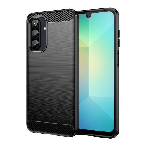 

For Samsung Galaxy A26 5G Carbon Fiber Brushed Texture TPU Phone Case(Black)