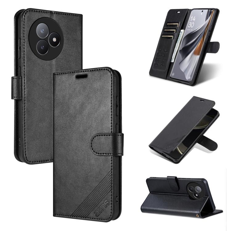 

For Redmi K80 Ultra AZNS Sheepskin Texture Flip Leather Phone Case(Black)