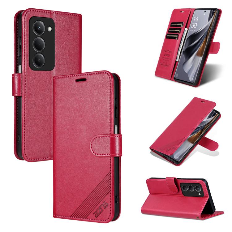 

For Redmi 15 5G Global / 15 4G SEA AZNS Sheepskin Texture Flip Leather Phone Case(Red)