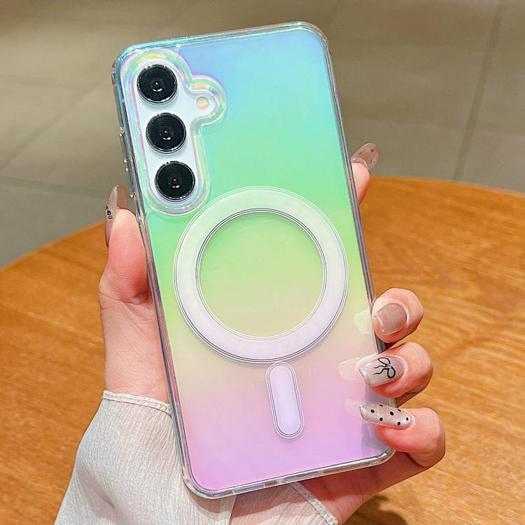 

For Samsung Galaxy S26 5G Gradient Color MagSafe Airbag Full Coverage Phone Case(Rainbow)