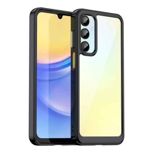 

For Samsung Galaxy A16 5G Colorful Series Acrylic Hybrid TPU Phone Case(Black)