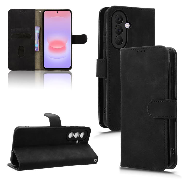 

For Samsung Galaxy A27 5G Skin Feel Magnetic Flip Leather Phone Case(Black)