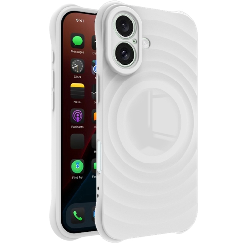 

For iPhone 16 IMAK UC-6 Series Manbo Frosting Soft Phone Case(White)