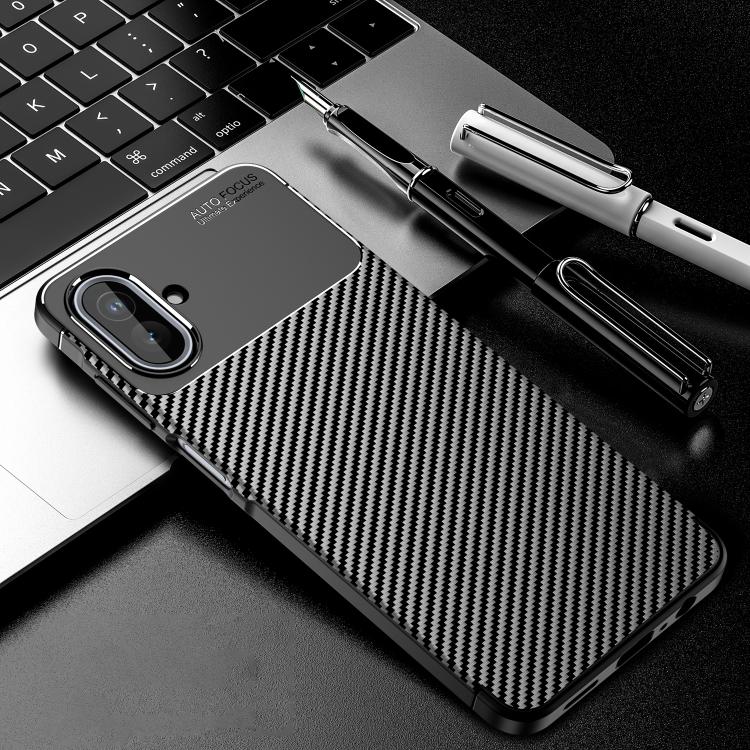 

For Samsung Galaxy A07 4G Carbon Fiber Texture Shockproof TPU Phone Case(Black)