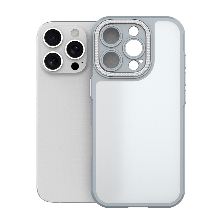

For iPhone 16 Pro Bodyguard Micro Matte PC Hybrid TPU Phone Case(Grey)
