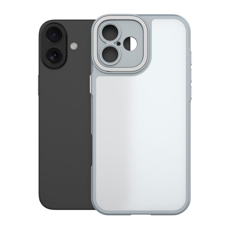 

For iPhone 16 Plus Bodyguard Micro Matte PC Hybrid TPU Phone Case(Grey)