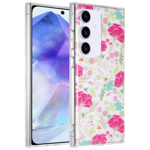 

For Samsung Galaxy A55 5G Dual-side Laminating IMD PC Hybrid TPU Phone Case(Cop-rose)