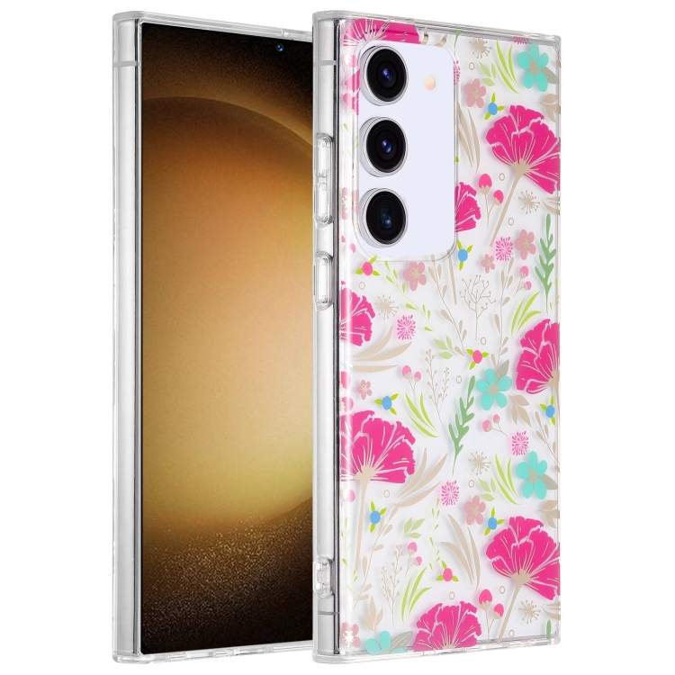 

For Samsung Galaxy S23+ 5G Dual-side Laminating IMD PC Hybrid TPU Phone Case(Cop-rose)