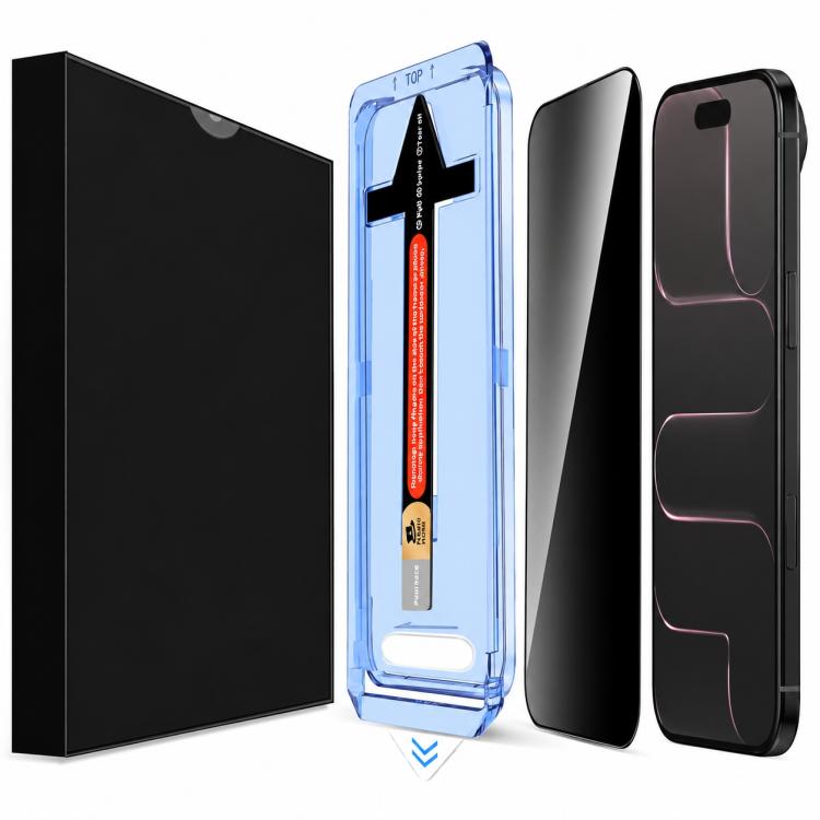 For iPhone 18 Pro Max LK Easy Install Privacy Tempered Glass Film(Black)