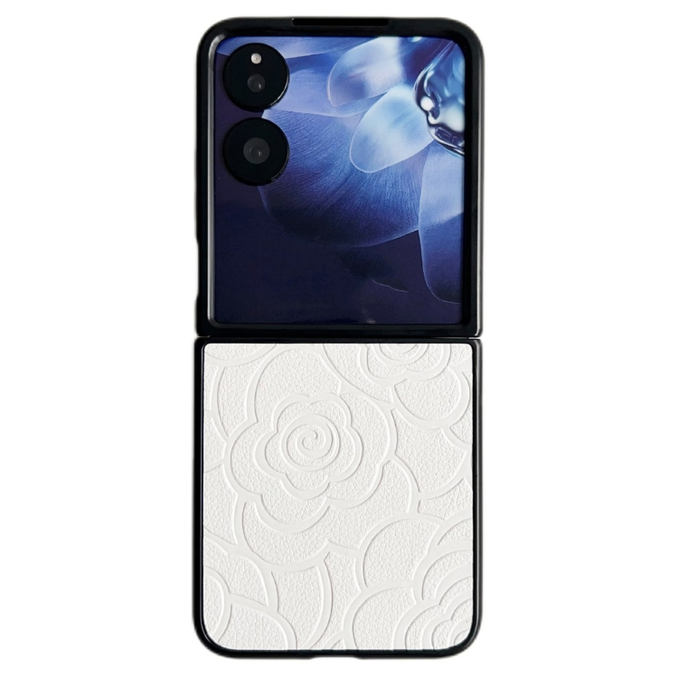 

For Xiaomi Mix Flip Impression Camellia Pattern Protective Phone Case(White)