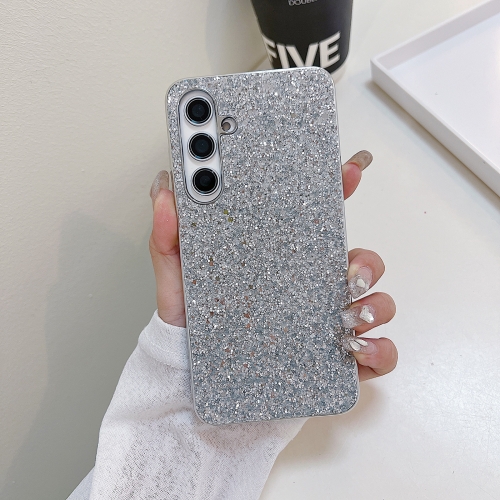 

For Samsung Galaxy S24 FE 5G Glitter Powder Shockproof TPU Phone Case(Silver)