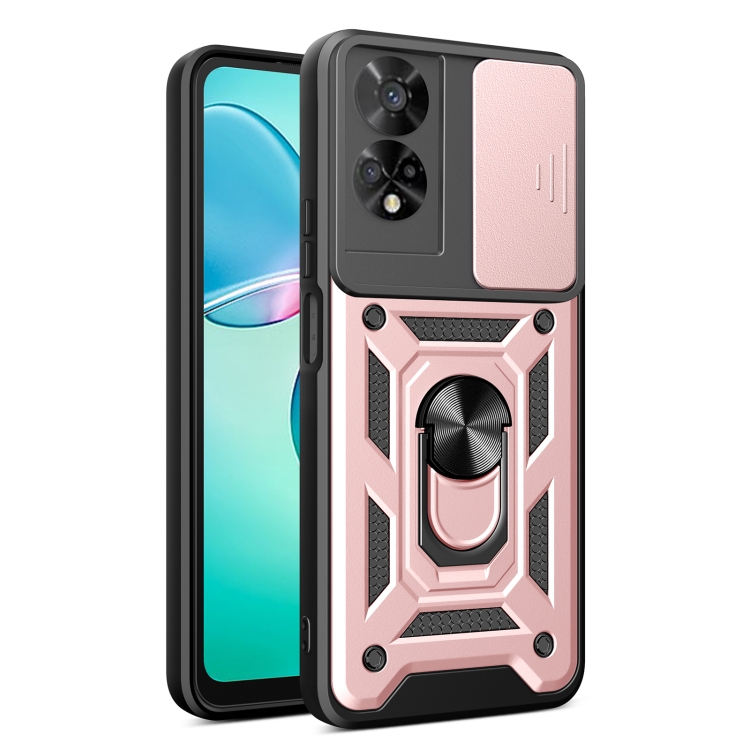 

For TCL 50 SE Sliding Camera Cover Design TPU+PC Phone Case(Rose Gold)