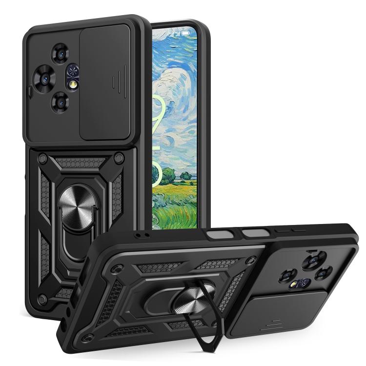 

For TCL 50 NxtPaper / 50 Pro NxtPaper Sliding Camera Cover Design TPU+PC Phone Case(Black)