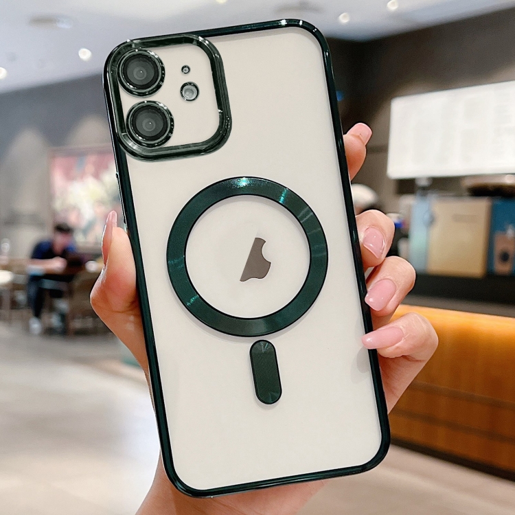 

For iPhone 11 Electroplating MagSafe Phone Case(Dark Green)