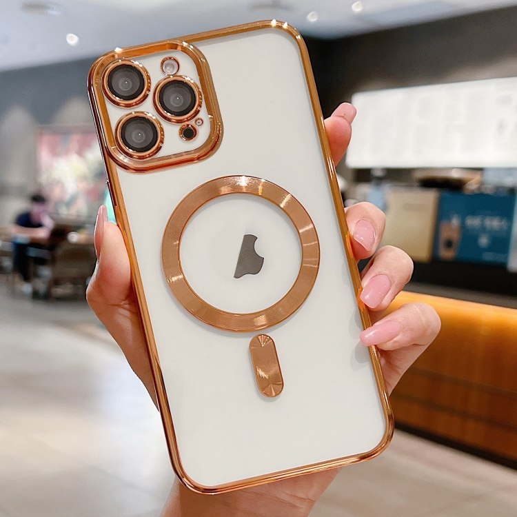 

For iPhone 12 Pro Electroplating MagSafe Phone Case(Gold)