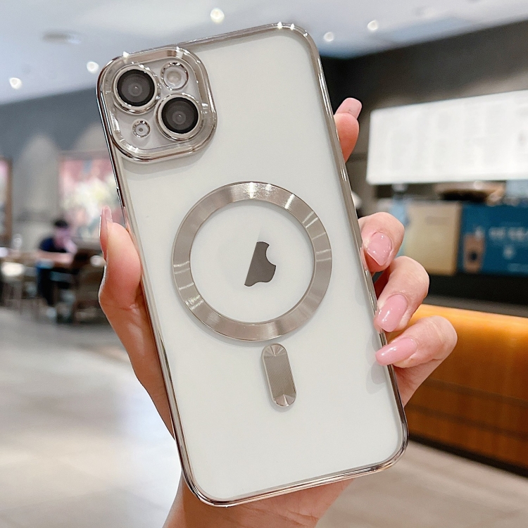 

For iPhone 13 Electroplating MagSafe Phone Case(Silver)